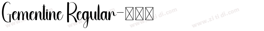 Gementine Regular字体转换